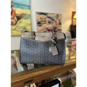 NWT Guess Logo Handbag Purse Brown and Tan